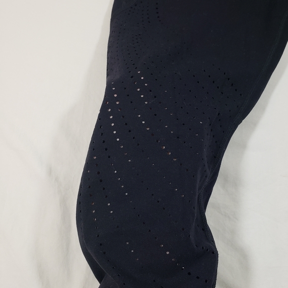 Members Mark Active Pocket Legging Capris Mesh Athletic Yoga Womens Black Pants - Picture 3 of 10